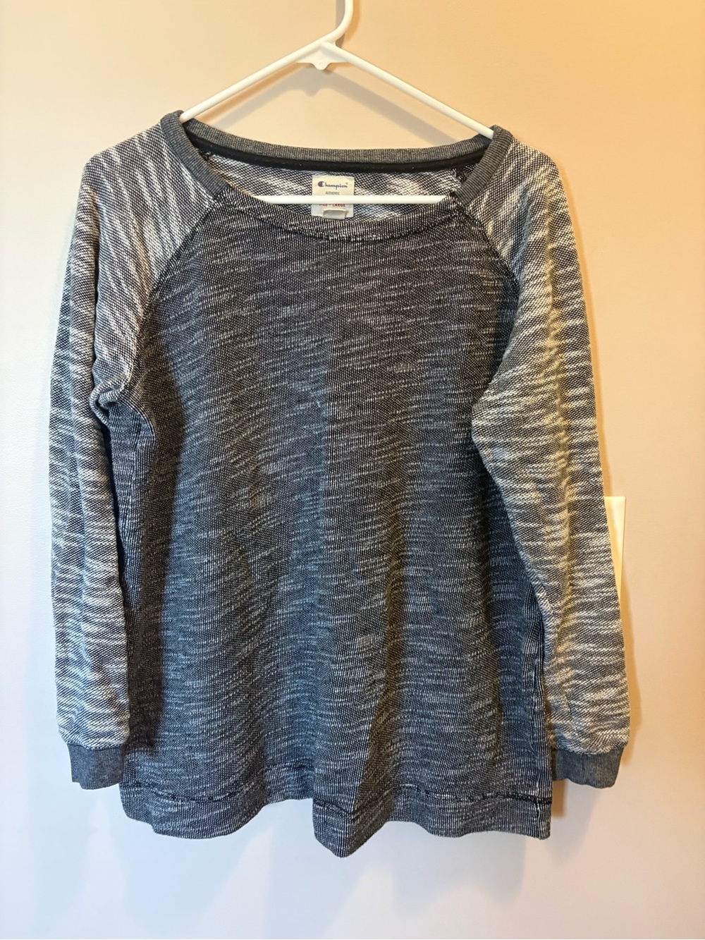 Champion Black and White Heathered Crewneck Sweatshirt